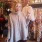 THE 'COASTAL GLOW' EXQUISITE QUALITY FUNNEL NECK CABLE KNIT WITH SPLIT DETAIL HEMLINE