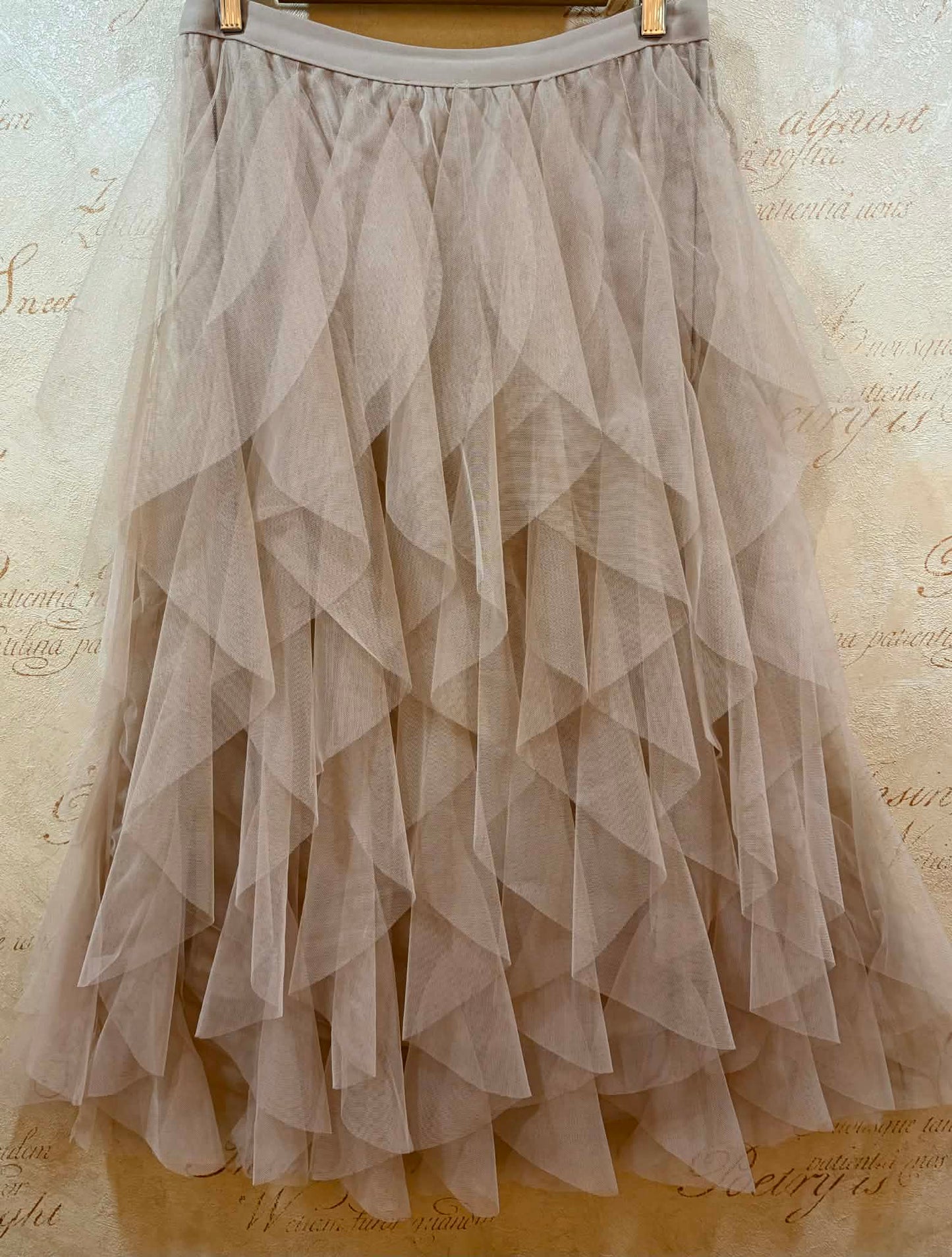 THE 'CARRIE' BEAUTIFUL TULLE WATERFALL SKIRT IN ANTIQUE CREAM OR BLUSH PINK