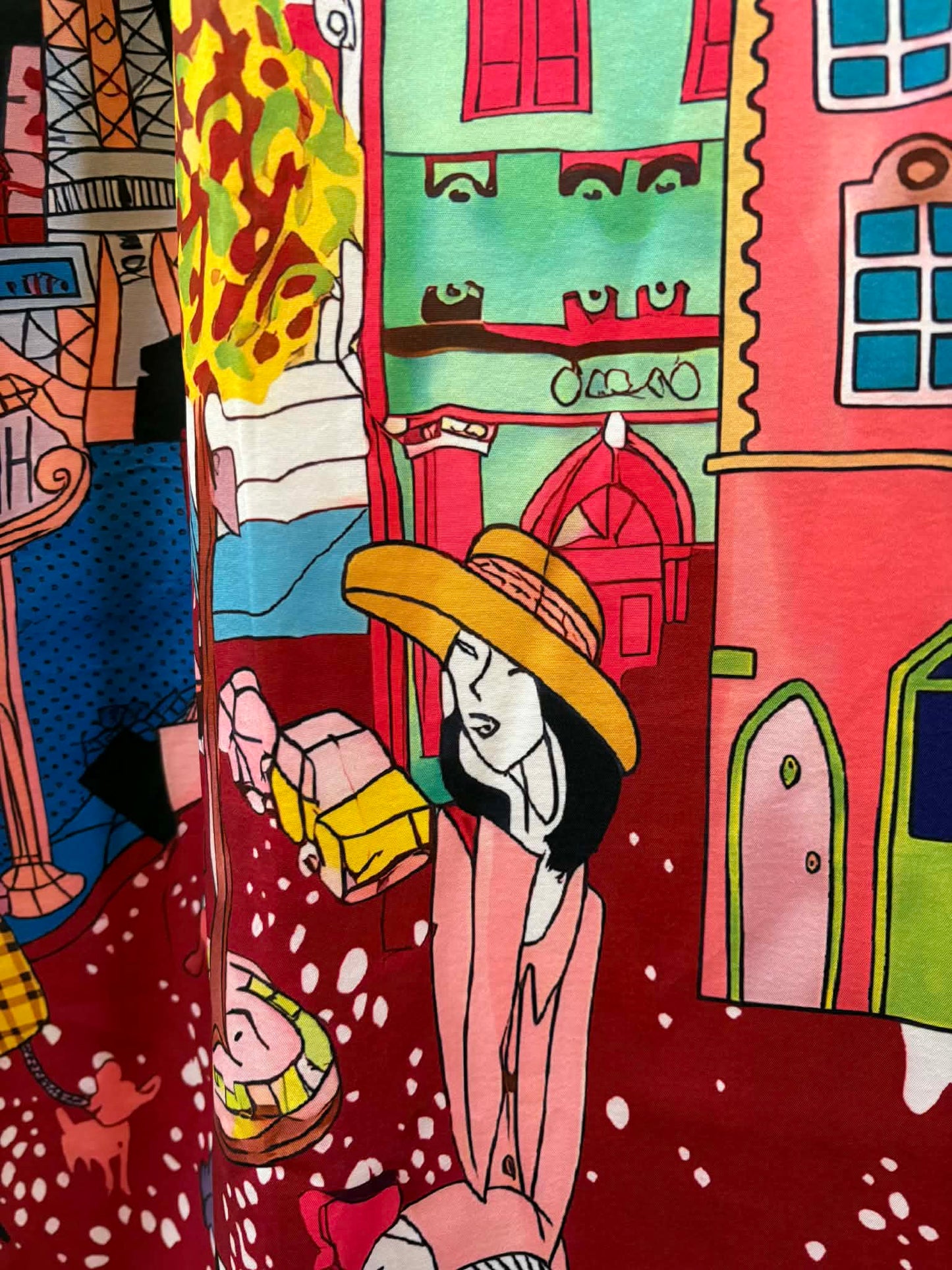 THE 'PARIS CHIC' QUIRKY PARISIAN SCENES SKIRT IN MULTI COLOURS