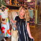 THE 'URBAN TRAVELS' FABULOUSLY FLATTERING MONOCHROME TIE DYE PARACHUTE HEM DRESS