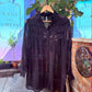 THE 'VICTORIANA' STUNNING BLACK DOBBY SPOT LACE EMBELLISHED VICTORIANA STYLE BUTTON THROUGH TUNIC/DRESS