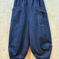 THE 'CHLOE' CLASSIC DENIM BARREL LEG COCOON PANTS WITH PATCH POCKETS AND STRETCH WAIST