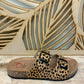 THE 'ZANZIBAR' FUNKY LEOPARD PRINT SUPER COMFORT MEMORY FOAM SLIDERS