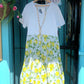 THE 'LIMONCELLO' PRETTY V NECK COTTON DAY DRESS WITH POCKET DETAIL