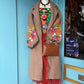 THE 'RENEE' STUNNING TEDDY BEAR BORG FULLY LINED COAT WITH STUNNING EMBROIDERED SLEEVES
