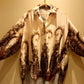 THE 'CHELSEA' BEAUTIFUL BOTANICAL PRINT LUXURIOUS SATIN FEEL OVERSIZED SHIRT