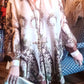 THE 'CHELSEA' BEAUTIFUL BOTANICAL PRINT LUXURIOUS SATIN FEEL OVERSIZED SHIRT