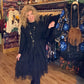 THE 'RAVEN' STUNNING FROTHY BLACK TULLE SKIRTED DRESS WITH DETACHABLE SUPERSOFT JUMPER TOP