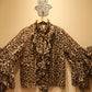 THE 'LABELLE' FABULOUSLY FLOUNCY ROCK CHICK STYLE LEOPARD WATERFALL FRILL BLOUSE