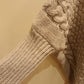 THE 'COASTAL GLOW' EXQUISITE QUALITY FUNNEL NECK CABLE KNIT WITH SPLIT DETAIL HEMLINE