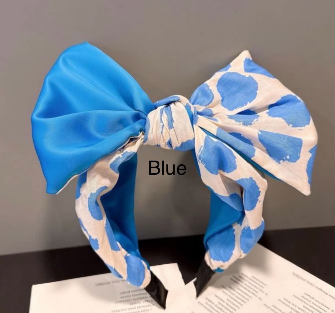 THE 'SASSY' STUNNING OVERSIZED STRUCTURED BOW HAIRBAND ASSORTED PRINTS & COLOURS