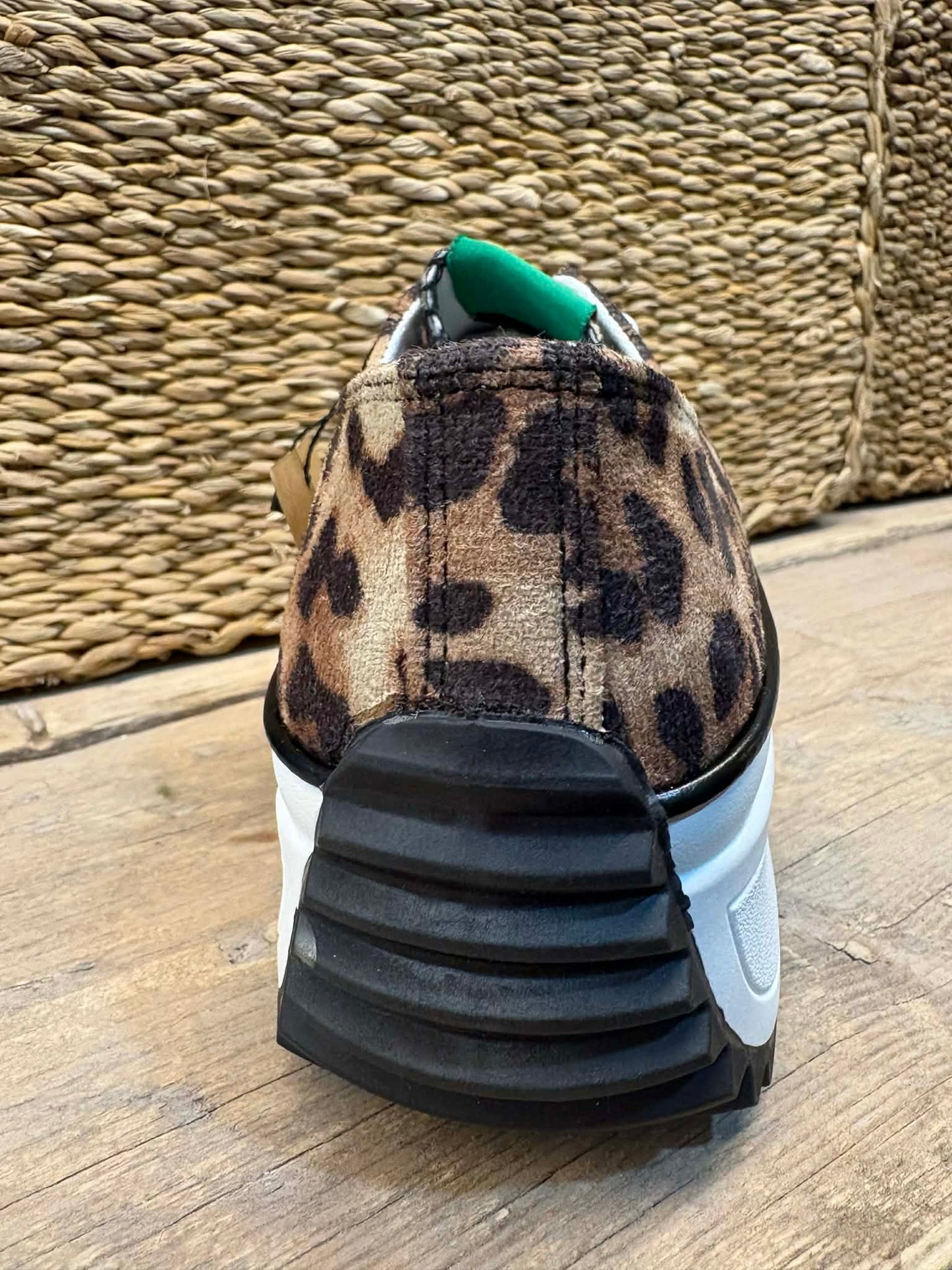 THE 'URBAN JUNGLE' SUPER COMFORT SPORTY LEOPARD PLATFORM PUMP STYLE TRAINERS FROM OUR HEAVENLY FEET RANGE