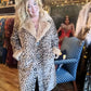 THE 'LEONA' EXQUISITELY SOFT PLUSH LEOPARD FAUX FUR COAT IN PINK OR BEIGE