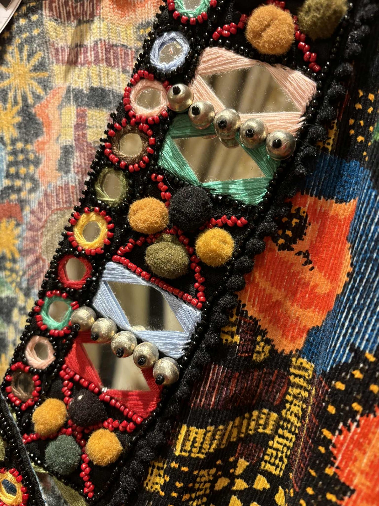 THE 'LYLA MIDI' EXQUISITELY EMBELLISHED BRIGHT AND BEAUTIFUL NEEDLECORD DRESS FROM OUR EXCLUSIVE SPANISH COLLECTION