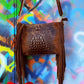 THE 'PHOENIX' EXQUISITE ITALIAN LEATHER CROC EFFECT FRINGED BAG WITH ADJUSTABLE SHOULDER STRAP