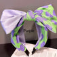 THE 'SASSY' STUNNING OVERSIZED STRUCTURED BOW HAIRBAND ASSORTED PRINTS & COLOURS