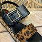 THE 'ST TROPEZ' STUNNING LEOPARD AND BLACK FEATURE PLATFORM WEDGE  SANDAL WITH SUPER COMFORT MEMORY FOAM SOLE