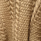 THE 'COASTAL GLOW' EXQUISITE QUALITY FUNNEL NECK CABLE KNIT WITH SPLIT DETAIL HEMLINE