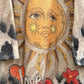 THE 'CELESTIAL LOVE' COSY OVERSIZED BUTTON FRONT BLANKET COAT WITH HEARTS, SUNS AND MYSTIC EYES