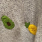 THE 'FEELING FRUITY' FABULOUSLY COSY EMBROIDERED SNUGGLE CARDIGAN IN SAGE GREEN OR POWDER BLUE