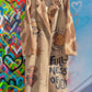 THE CELESTIAL VIBES STUNNING SUN, MOON AND MYSTIC PRINT BUTTON FRONT BORG COAT