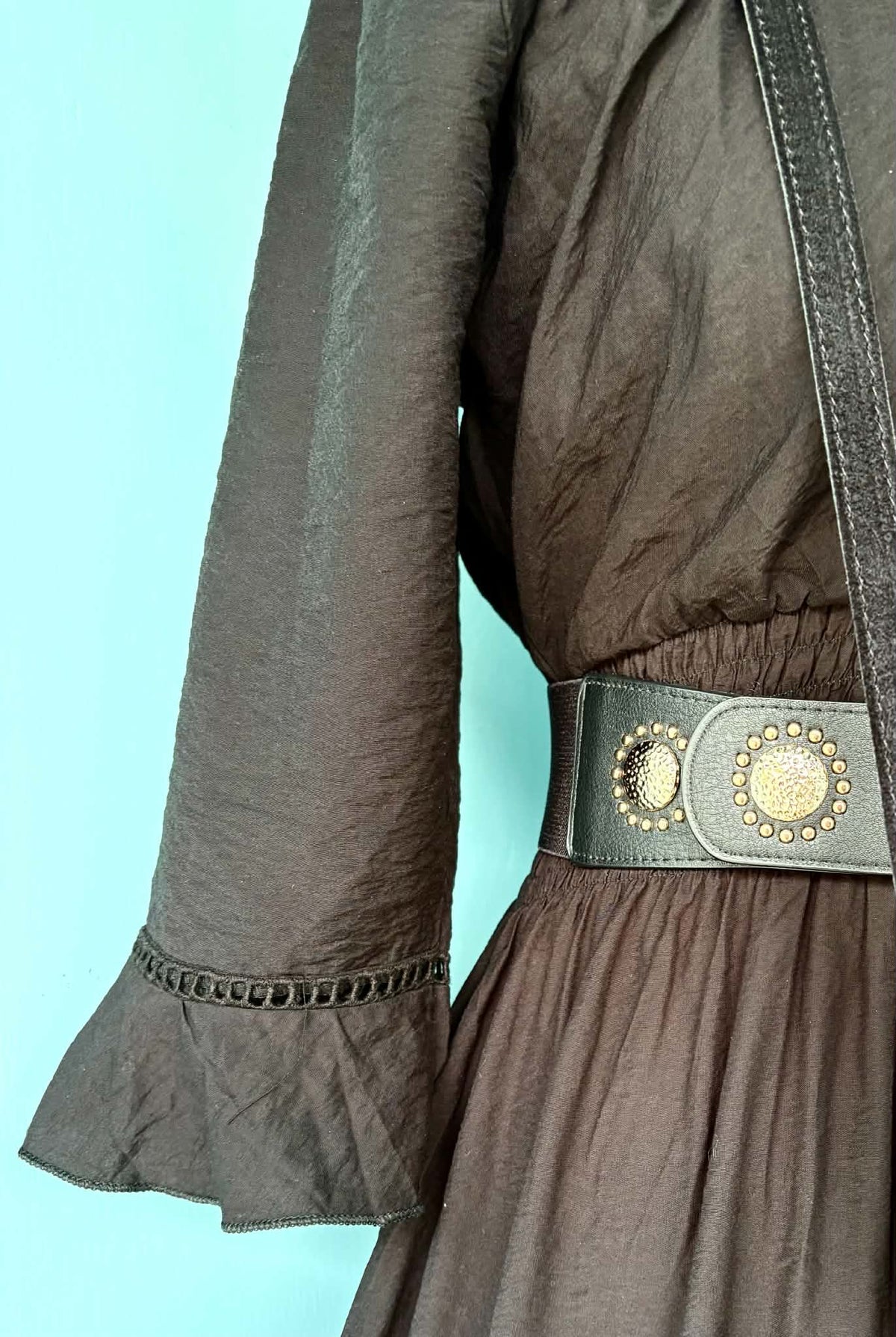 THE 'MARIA' FABULOUSLY FLATTERING ESSENTIAL BLACK MAXI DRESS WITH POCKETS FROM OUR EXCLUSIVE SPANISH COLLECTION