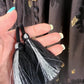 THE 'SEVILLE SUNSET' BEAUTIFUL RICH EMBROIDERED BLACK COTTON DRESS WITH GOLD AND SILVER DETAIL