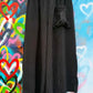 THE 'VOGUE' EXQUISITE QUALITY PINSTRIPE WIDE LEGGED TROUSERS WITH QUIRKY PAPER BAG POCKET DETAIL