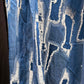 THE 'URBAN GIRL' QUIRKY ASYMMETRIC DETAIL COCOON DRESS WITH BUTTON TRIMS AND CONTRASTING DENIM STYLE FABRIC