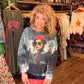 THE 'FRENCHIE' LIGHTWEIGHT RELAXED FIT KNITTED TOP WITH PARISIAN LADY PRINT