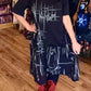 THE 'CAMDEN' URBAN STREET STYLE OVERSIZED POCKET DETAIL ASYMMETRIC HEM ABSTRACT PRINT DRESS
