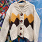 THE 'ASPEN' SUPERSOFT COSY CHUNKY KNIT CARDIGAN WITH CUTE KNITTED FLOWER BUTTONS