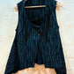 THE 'CITY GIRL' EXQUISITE QUALITY ASYMMETRIC TAILORED FUNNEL NECK PINSTRIPE WAISTCOAT