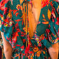 THE 'IBIZA SUNSET' VIBRANT BIRD OF PARADISE PRINT FLIPPY SUMMER DRESS WITH TASSEL BACK DETAIL FROM OUR EXCLUSIVE SPANISH COLLECTION