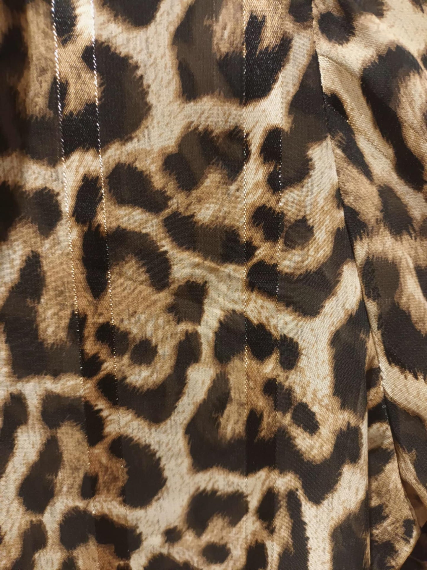 THE 'LABELLE' FABULOUSLY FLOUNCY ROCK CHICK STYLE LEOPARD WATERFALL FRILL BLOUSE