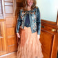THE 'CLAUDIA' ELEGANT FAUX LEATHER STUDDED AND RICHLY EMBROIDERED JACKET