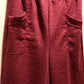 THE 'CARNABY LEOPARD' COCOON STYLE PANTS WITH OVERSIZED POCKETS IN BURGUNDY