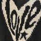 THE 'LOVE' BEAUTIFUL CLASSIC BLACK AND CREAM OVERSIZED V NECK SNUGGLE JUMPER
