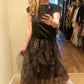 THE 'ROXANNE' FROTHY AND FABULOUS SWISHY LEOPARD PRINT TULLE SKIRT WITH ELASTICATED WAIST