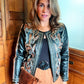 THE 'CLAUDIA' ELEGANT FAUX LEATHER STUDDED AND RICHLY EMBROIDERED JACKET