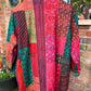 THE 'STEVIE' STUNNING BOHO 70'S STYLE JEWEL COLOURED PATCHWORK PRINT SOFT FEEL JACKET