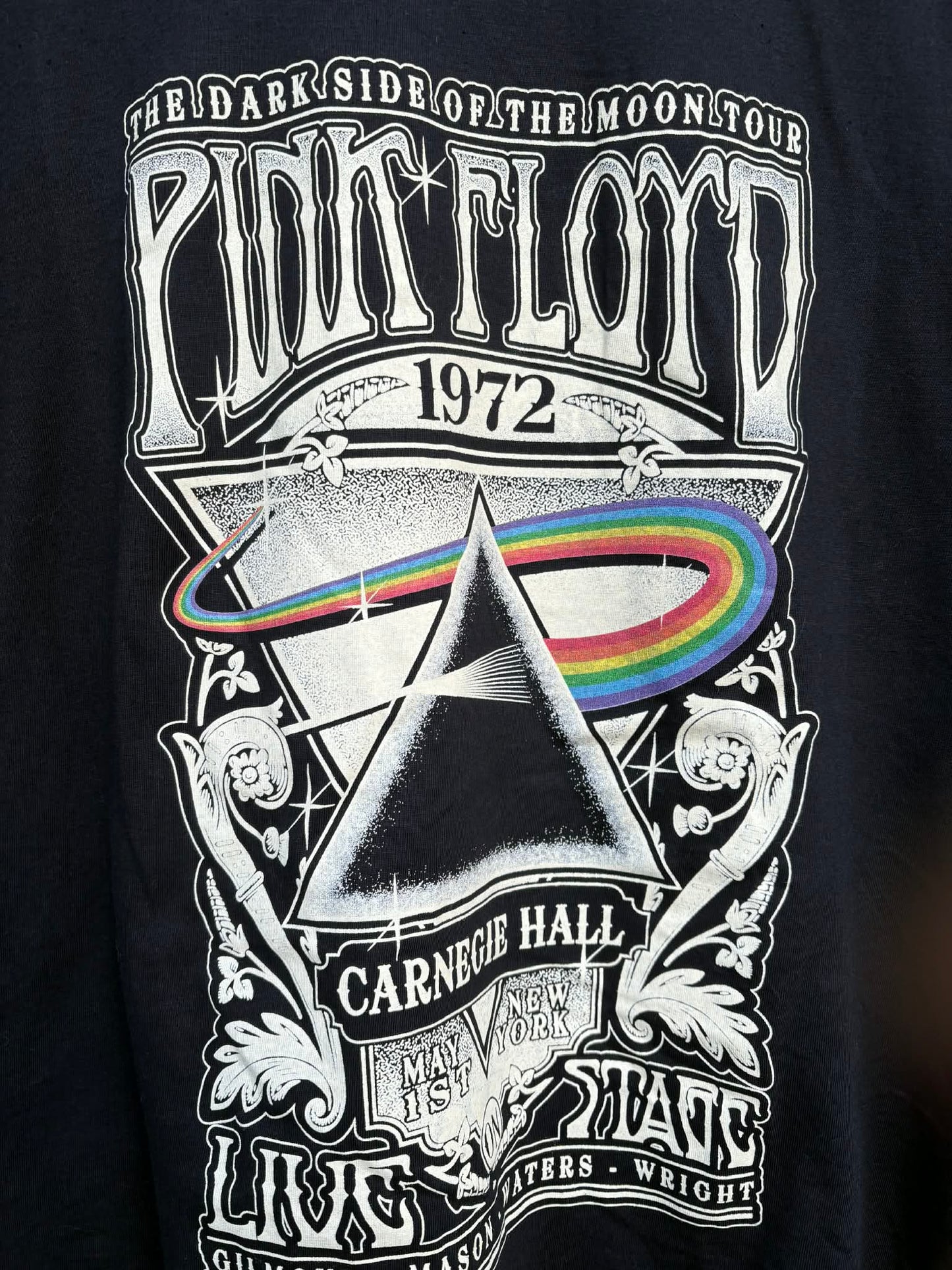 'ROCK STAR RANGE' FEMALE FIT ICONIC PINK FLOYD DARK SIDE OF THE MOON 1972 TOUR T SHIRT