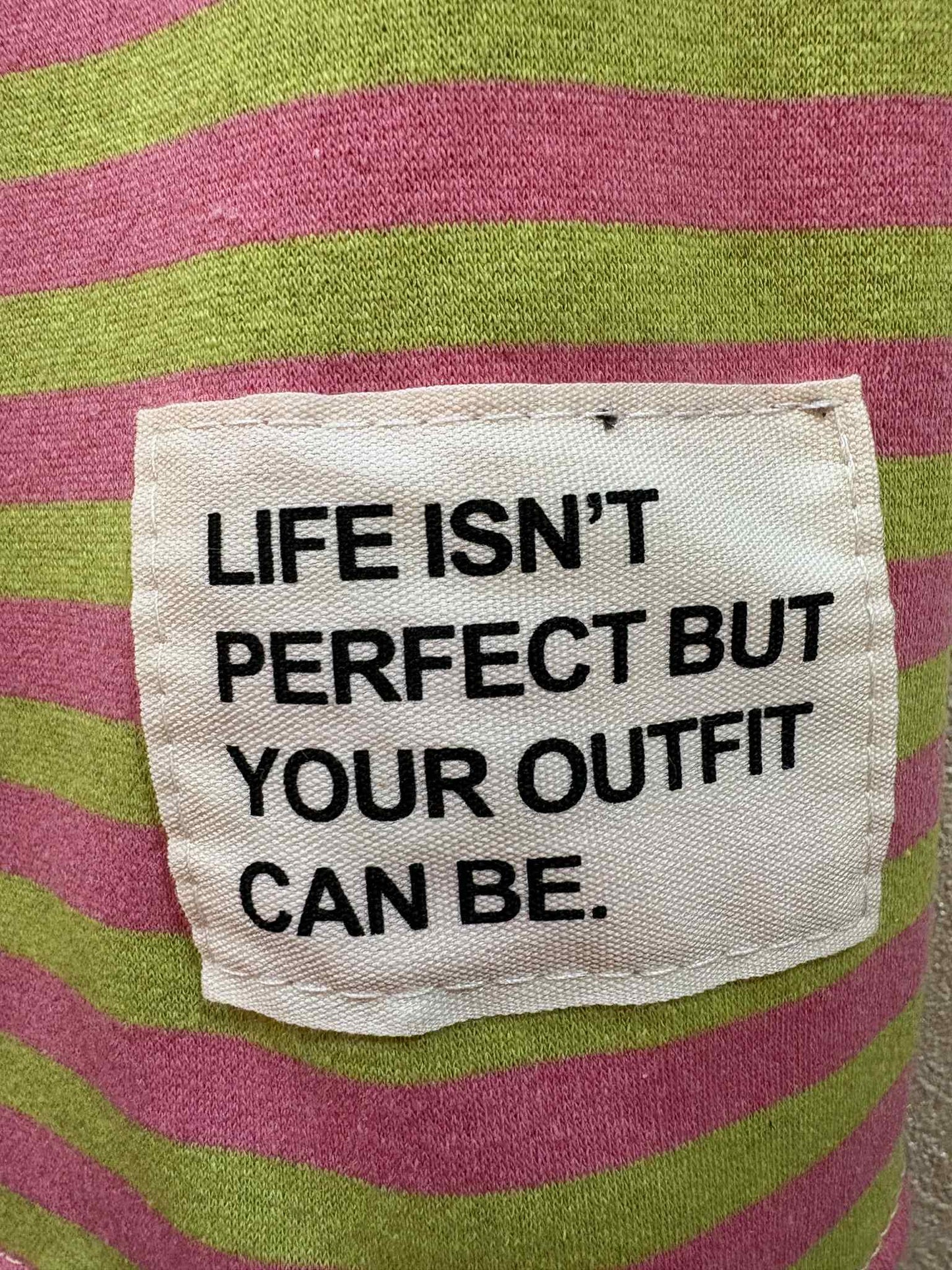 THE 'WEEKENDER' 70'S STYLE BRIGHT & BEAUTIFUL STRIPED SWEATSHIRT WITH QUIRKY PATCH DETAIL TWO COLOUR OPTIONS