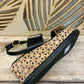 THE 'ST TROPEZ' STUNNING LEOPARD AND BLACK FEATURE PLATFORM WEDGE  SANDAL WITH SUPER COMFORT MEMORY FOAM SOLE