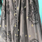 THE 'SEVILLE SUNSET' BEAUTIFUL RICH EMBROIDERED BLACK COTTON DRESS WITH GOLD AND SILVER DETAIL