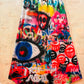 THE 'MYSTIC GRAFFITI' BOLD AND BRIGHT MAXI SKIRT WITH ELASTICATED WAIST