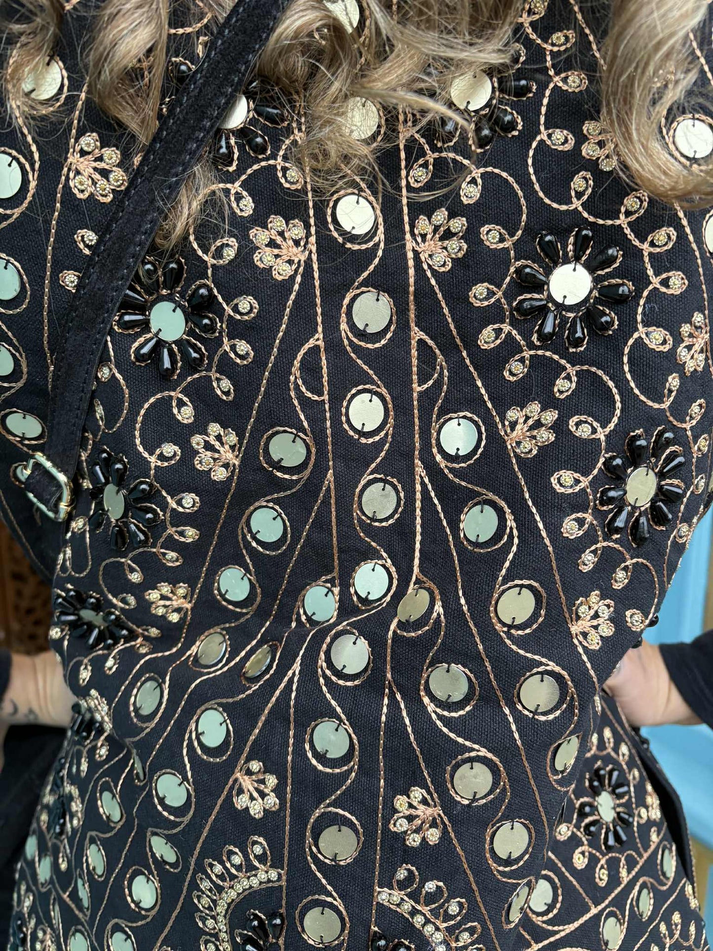 THE 'NURIA' BEAUTIFUL RICHLY BEADED AND EMBROIDERED EDGE TO EDGE GILET IN THREE COLOURS FROM OUR EXCLUSIVE SPANISH COLLECTION