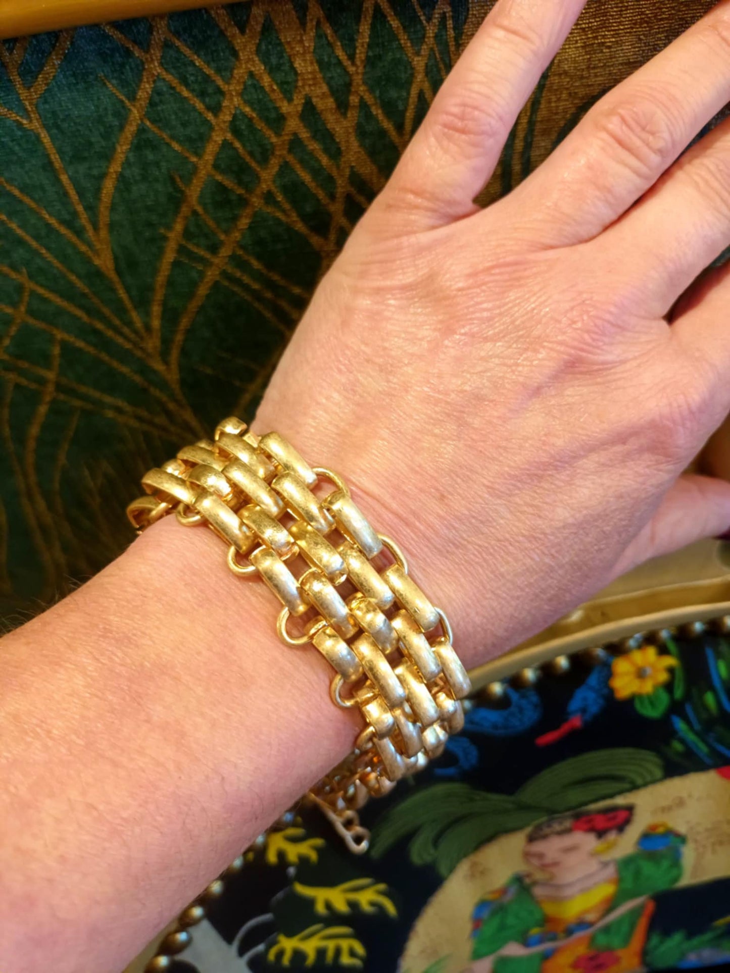 THE 'CARRIE' EXQUISITE MULTI CHAIN STATEMENT BRACELET IN SILVER OR GOLD