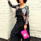 'FRIDA'S GARDEN' BRIGHT FLORAL EMBROIDERED FAUX LEATHER BIKER JACKET