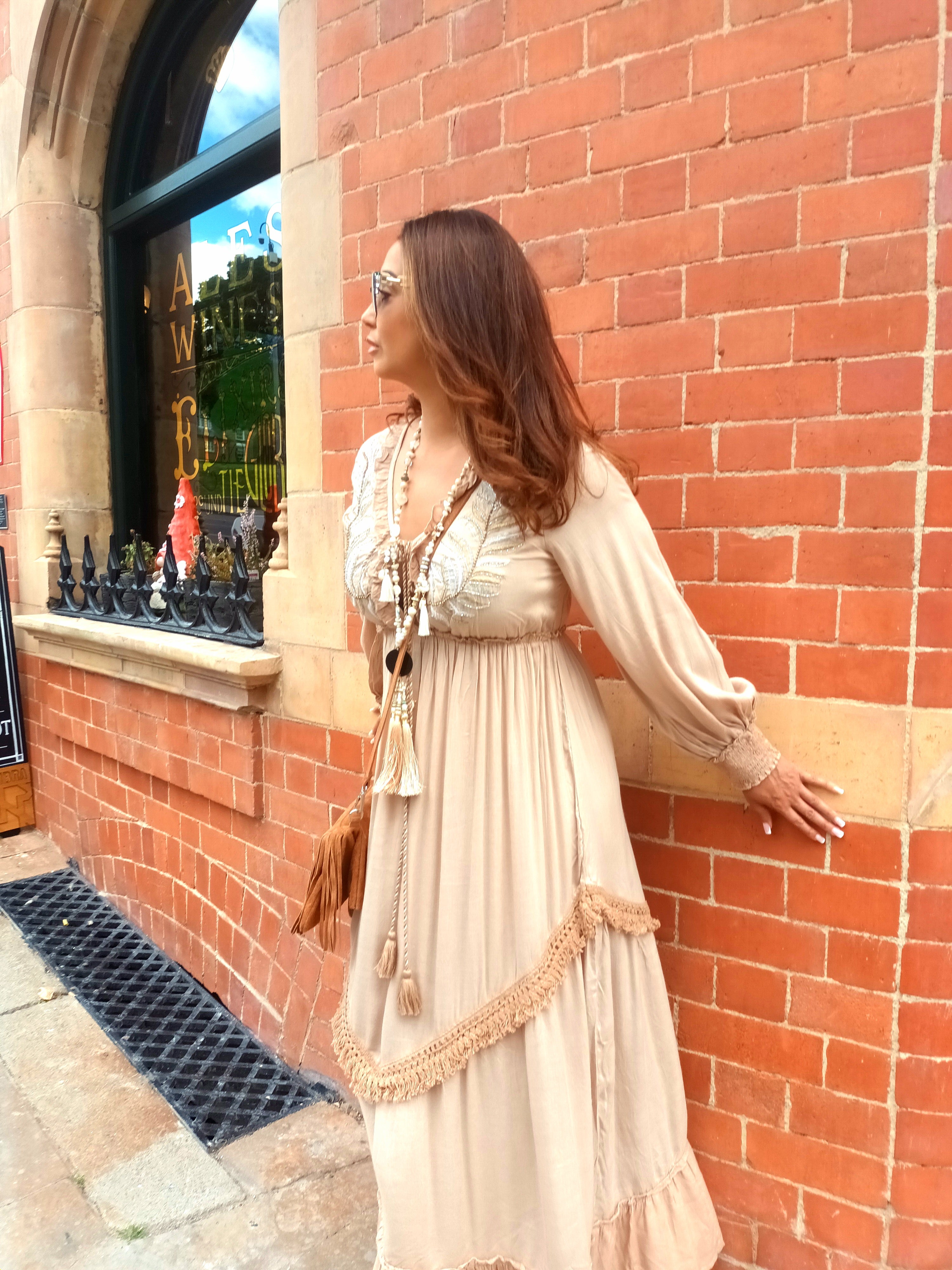 In the outlet style tassel dress